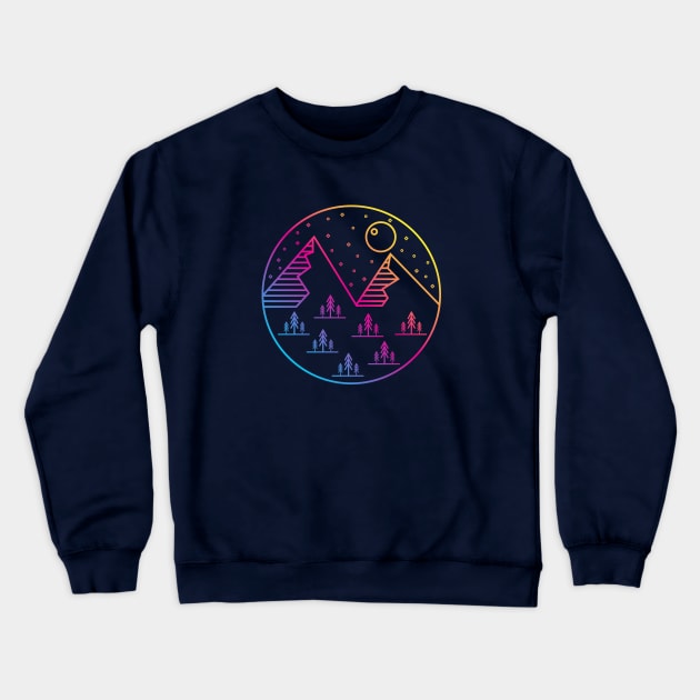 PNW Under the Stars Crewneck Sweatshirt by happysquatch